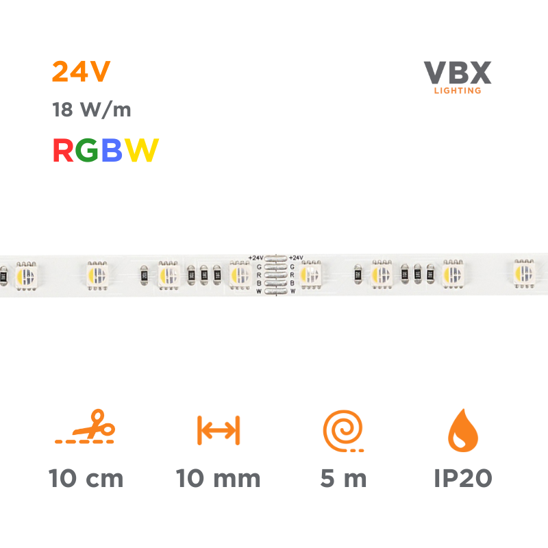 Striscia LED VBX Led Strip - 5 metri RGBW - Verbax
