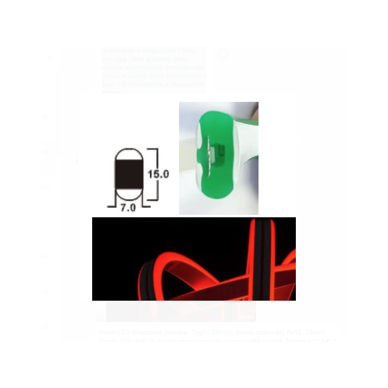 Neon LED Flex VBX 7mm -  double-sided