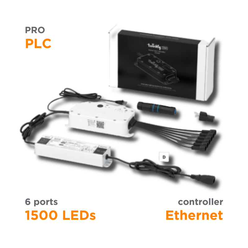Twinkly PRO Power Line Controller, Ethernet, 6 porte, 1500 LEDs (250 per porta)