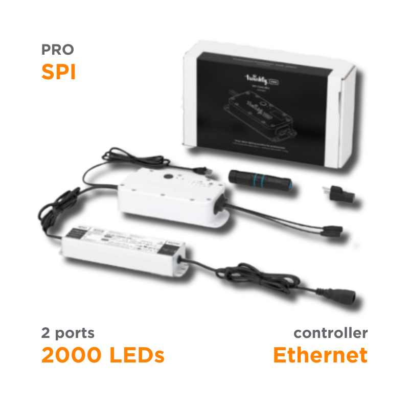Twinkly PRO SPI Controller, Ethernet, 2 porte, 2000 LEDs (1000/port)