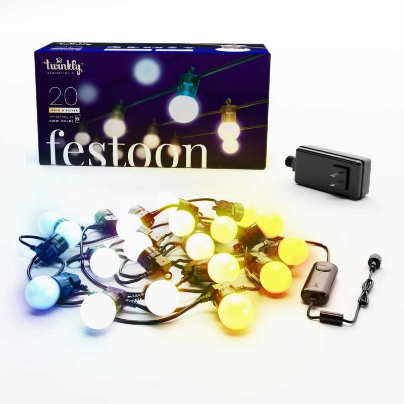 Twinkly Festoon, App-controlled LED Bulbs Light String