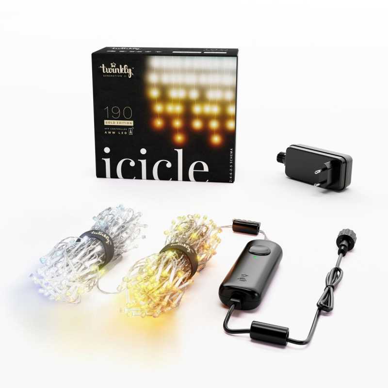 Twinkly Icicle, App-controlled LED Light Strings AWW