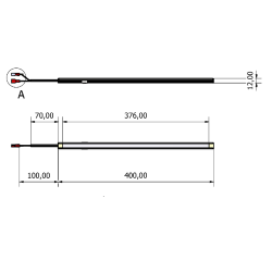 Barra LED 400 mm para trenes