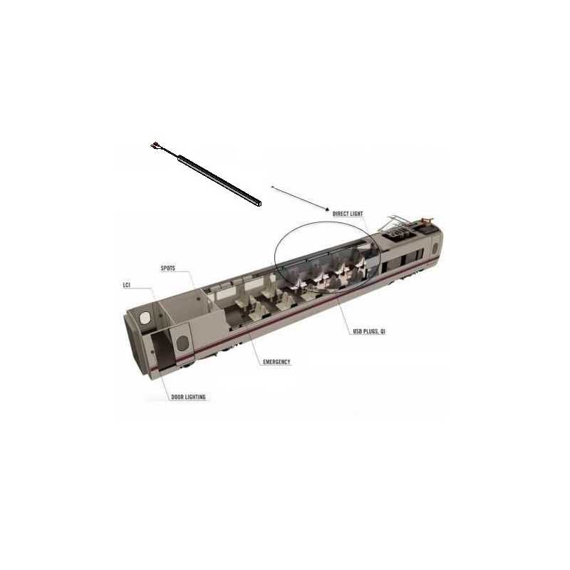 Barra LED 400 mm para trenes