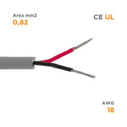 PVC Cable, 2X0,82 mm2,...