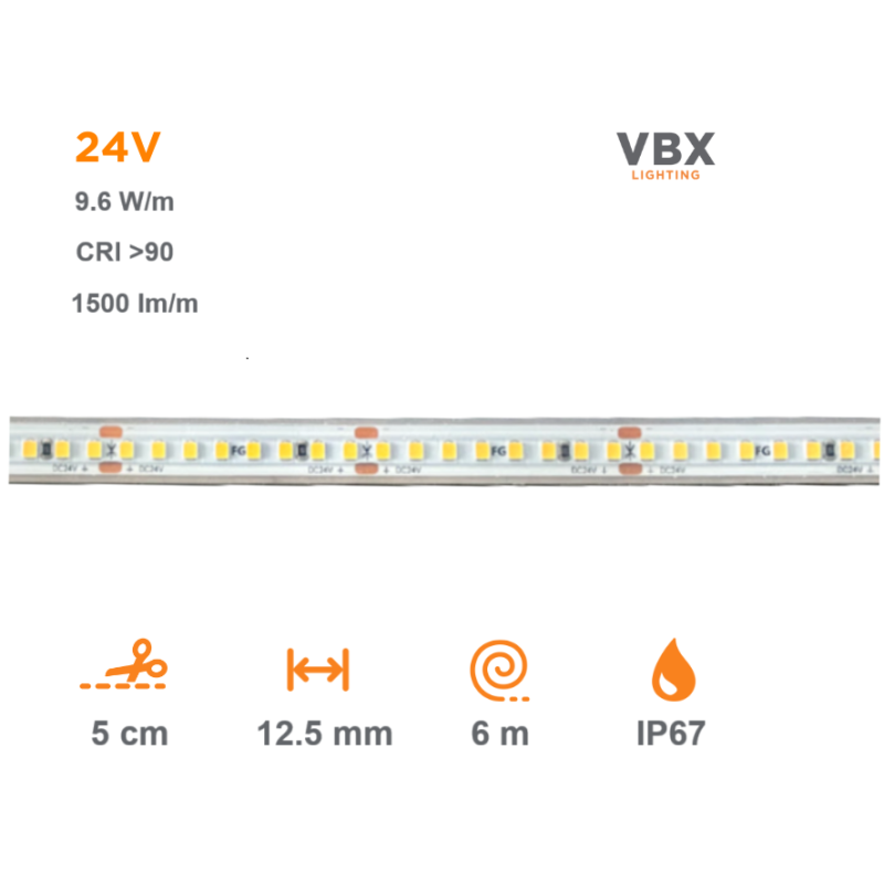 Striscia LED VBX Classic Impermeabile IP67