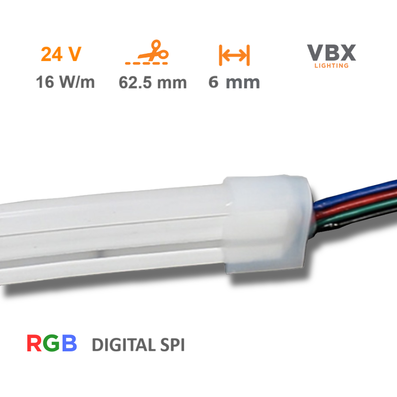 Neon LED Flex VBX COSTA RGB SPI 6mm 24V