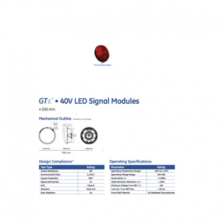 DR4-RCFB-71L 8IN 40V RED